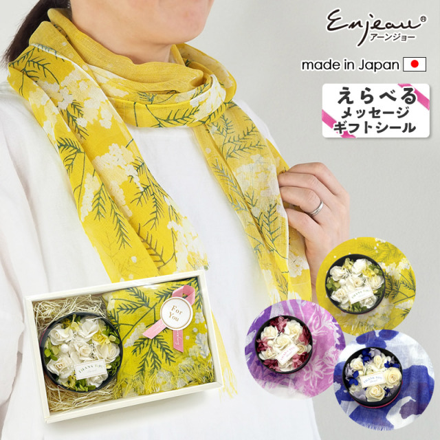 dbstallset1 おさんぽストール丸型プリザ ギフトセット