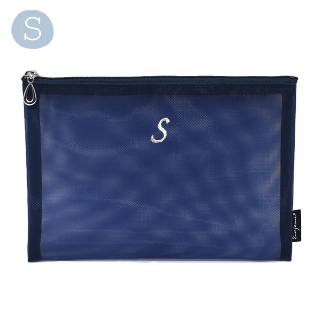 Enjeau(アーンジョー)：イニシャル刺繍 AHKMNRSTY メッシュフラット