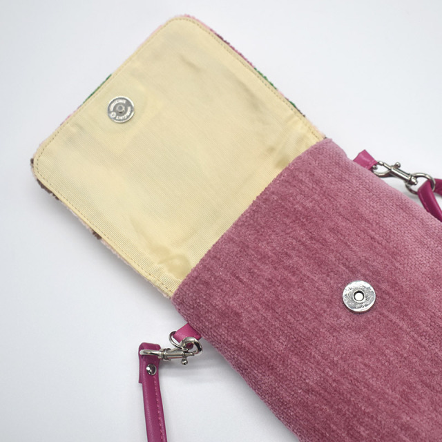 アイビーローズ柄 機能ポーチ ポシェット