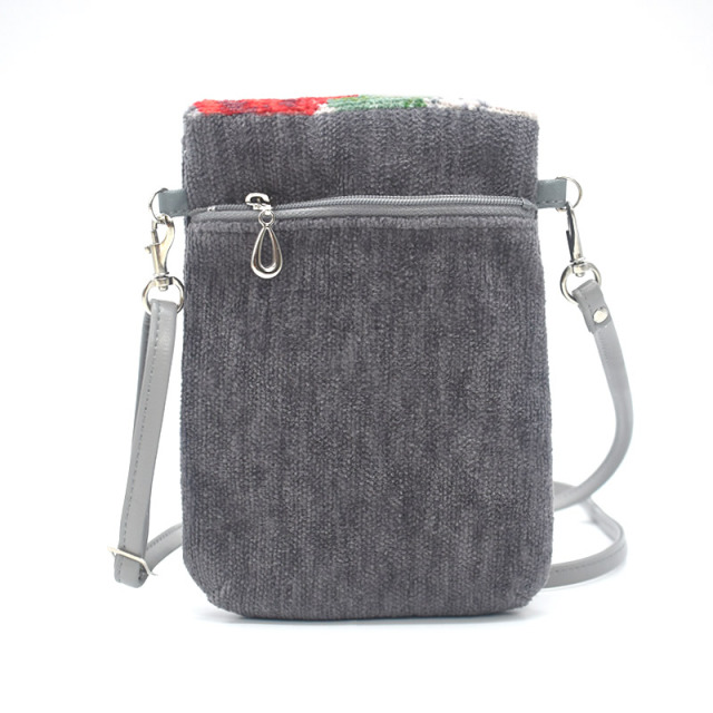 アイビーローズ柄 機能ポーチ ポシェット