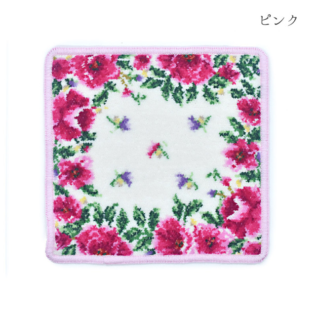 361-51-10 リース ロマンティックローズ ミニハンカチ