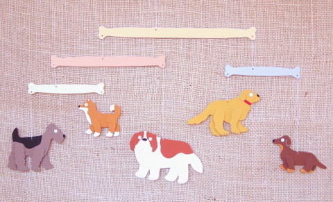 ハンドメイドキットセット　犬のモービル