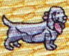 わんこ柄　ネクタイ　［ダックス？バセット？］