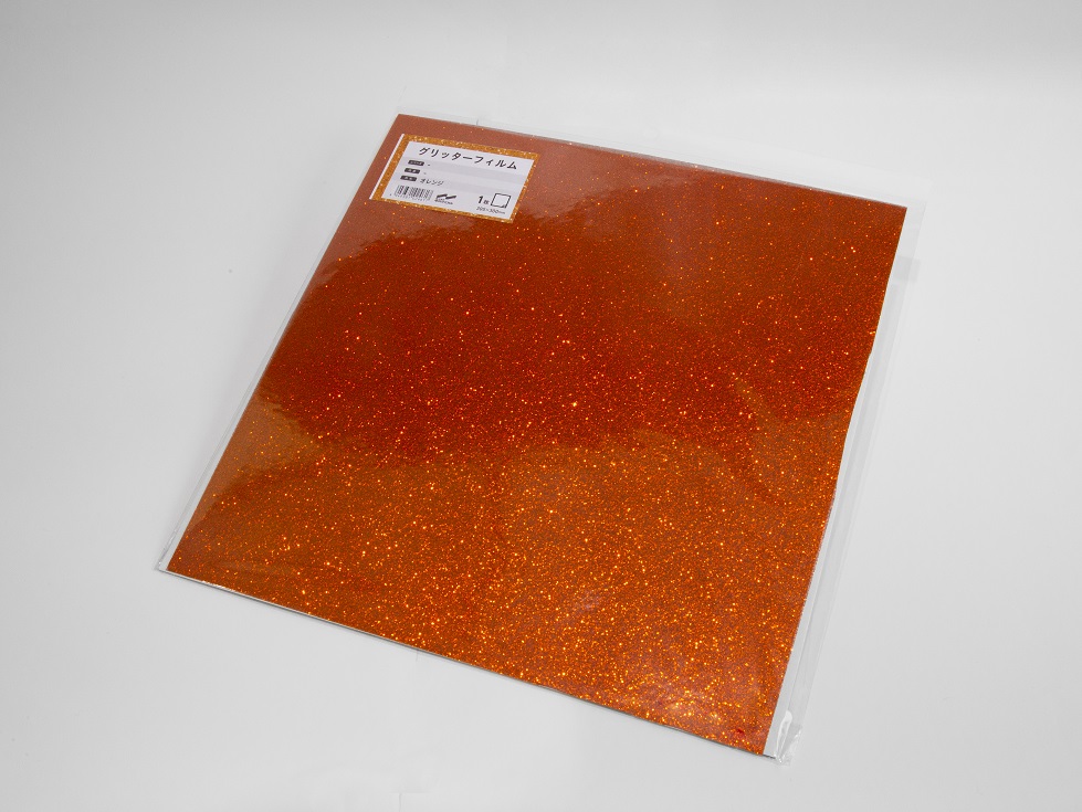 グリッターフィルム オレンジ 300mm×300mm | カッティングシートWEB SHOP 