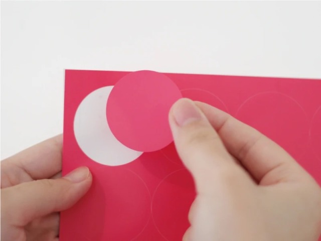 つくるをたのしむ！ドットシールピンクイメージ5