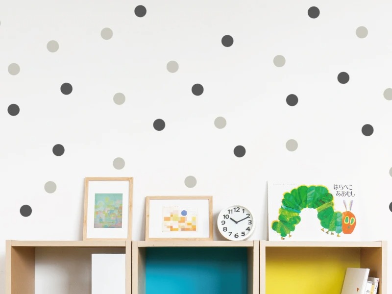 つくるをたのしむ！ドットシールモノトーンイメージ1