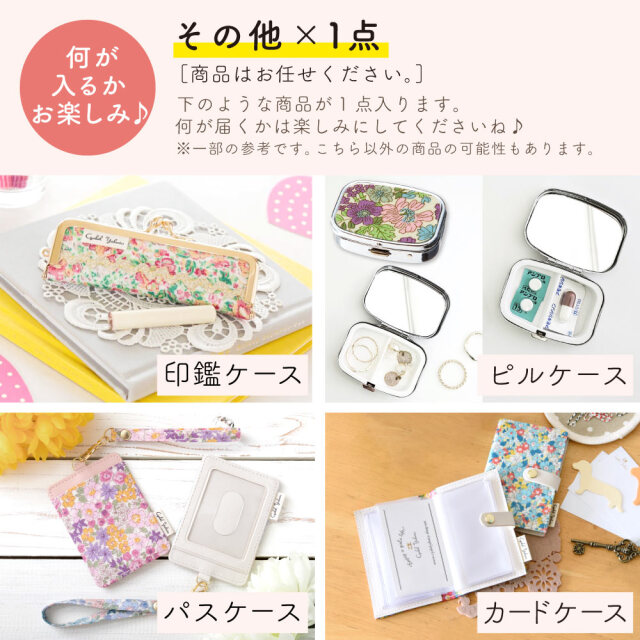 商品が3点入った ミニミニ福袋セット ミニ巾着＋アクセサリー