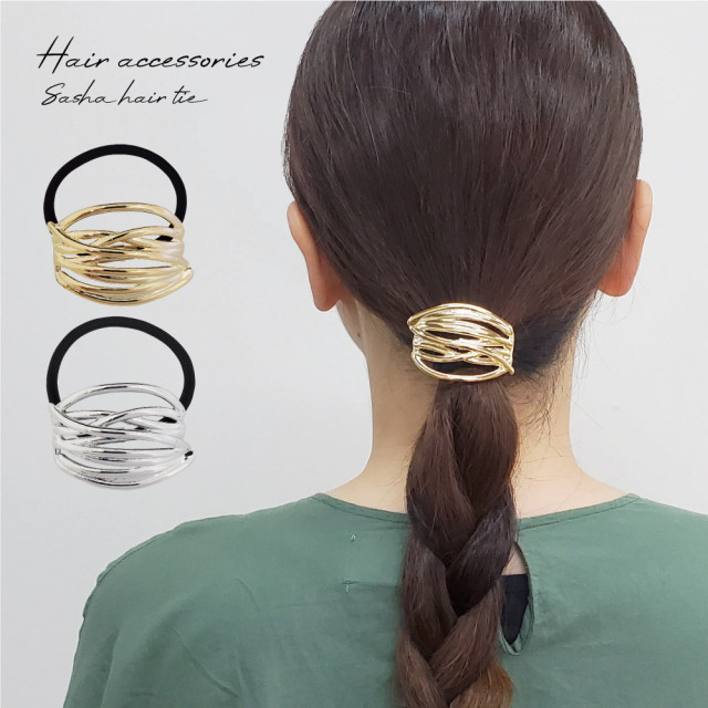 バレッタ フラワープレート ヘアアクセサリー メタル 花柄