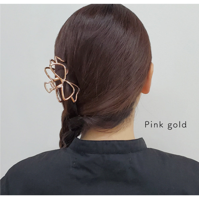 バンスクリップ メタル リボン ヘアクリップ ヘアアクセサリー