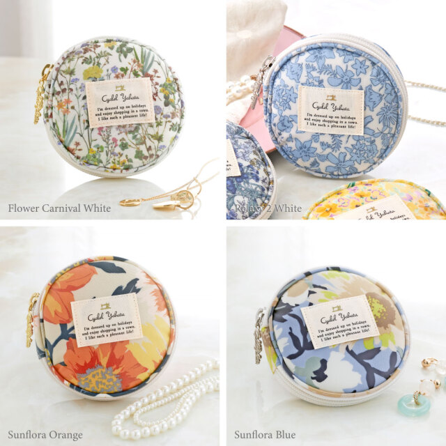 LC 花柄 アクセサリーケース 携帯用 ジュエリーケース ピアスケース