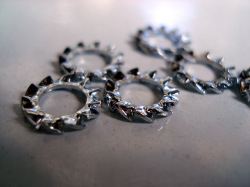 フランス製　菊座ワッシャー　鉄メッキ