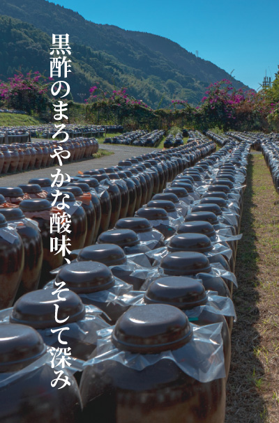 黒酢のまろやかな酸味、深み