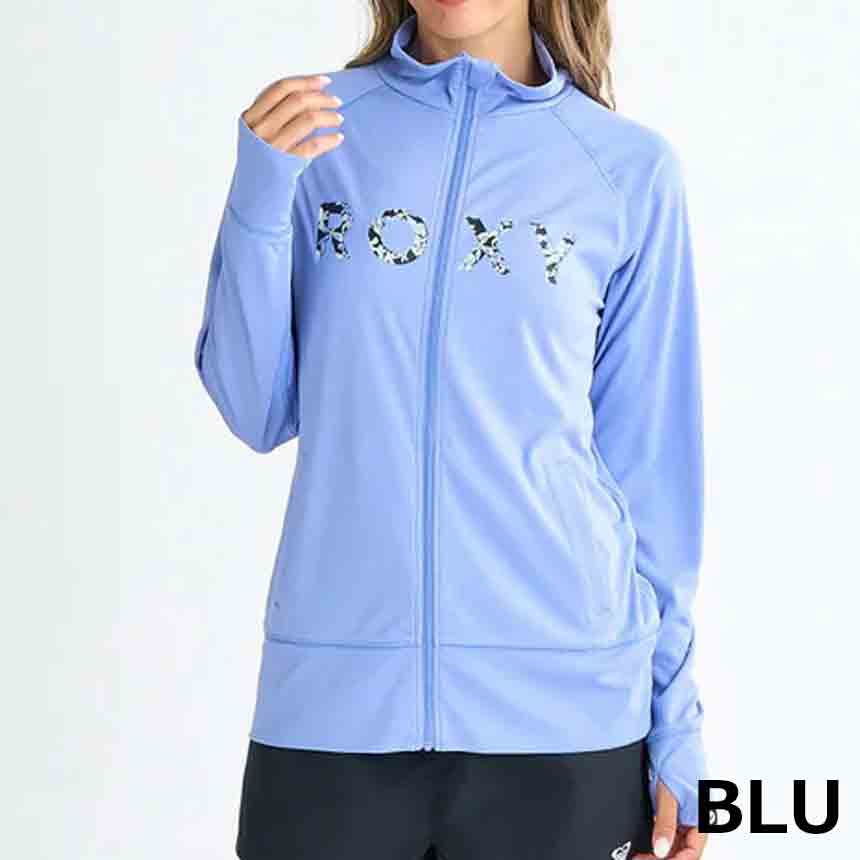 ROXYラッシュガードロングジップ　ARTSY FLORAL LOGO STAND RLY251042