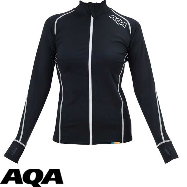 ラッシュガードAQA　UVスイムジップレディースKW-4606【おすすめ】