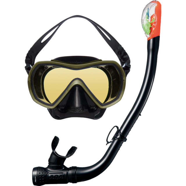 シュノーケルセットAQA（アクア）バレナソフト＆サミードライ