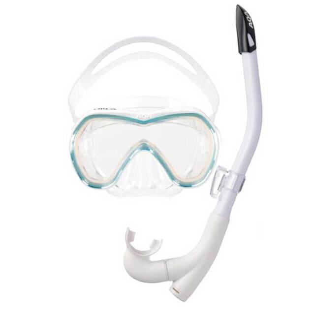 男女兼用シュノーケルセットAQA（アクア）オルカソフト＆カナールフレックススペシャル２点セットKZ-9108