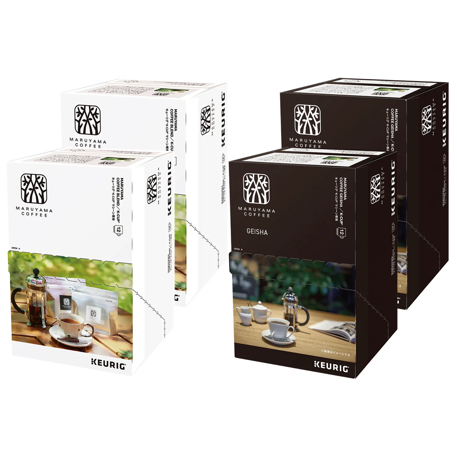 Keurig(キューリグ) K-Cup コーヒー 丸山珈琲 バラエティ 4箱セット  （丸山珈琲のブレンド、丸山珈琲のゲイシャ）