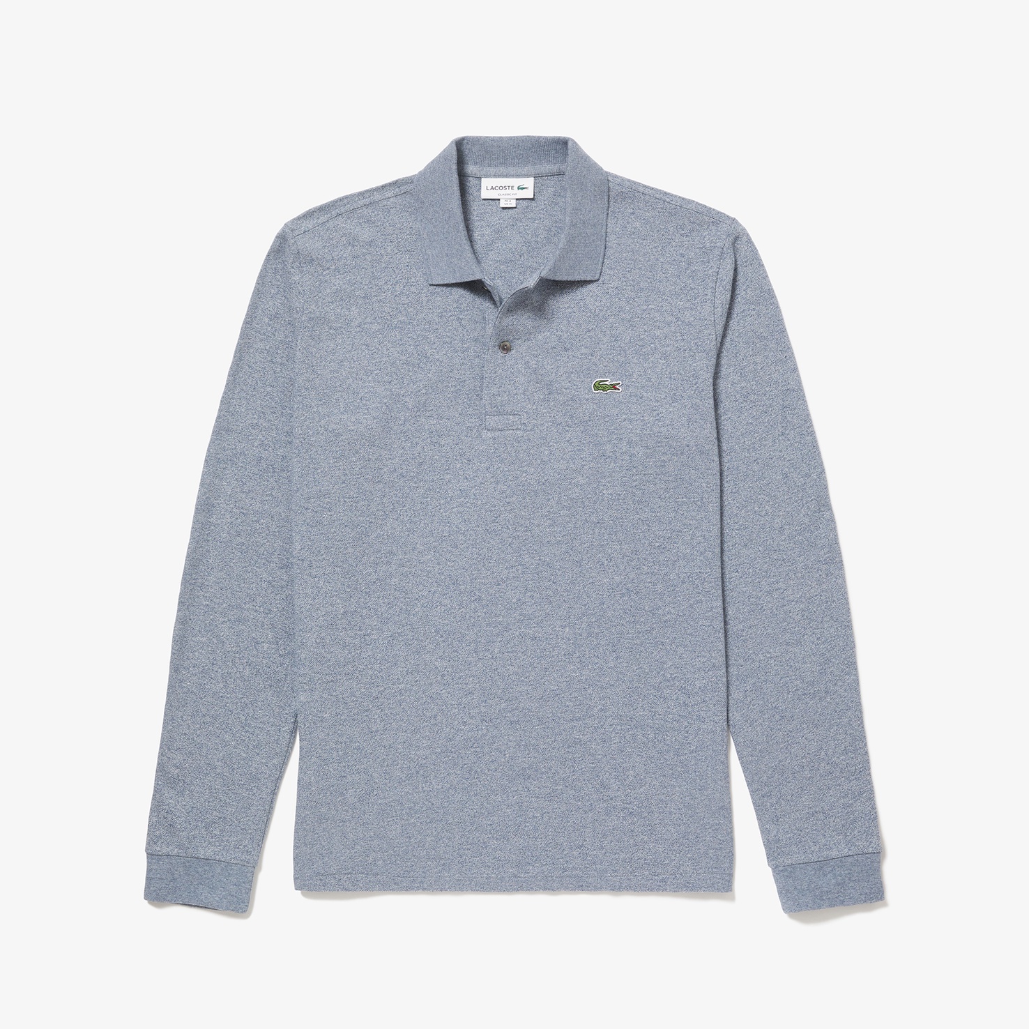 LACOSTE ラコステ 長袖 リブ カラー ポロシャツ 杢糸 L1313LJ