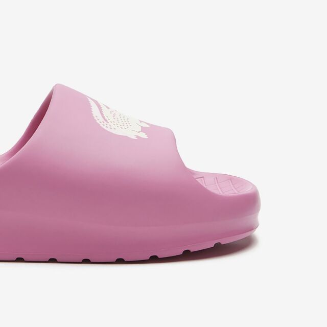 Lacoste｜ラコステ ロゴPin サンダル ピンク白 軽量快適 可愛い ラコステ LACOSTE ベーシックポロドレス （ピンク） -靴