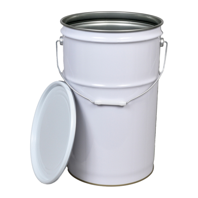 バンド無しフタ付きペール缶27L白 Drink & Dream 『D-Park』