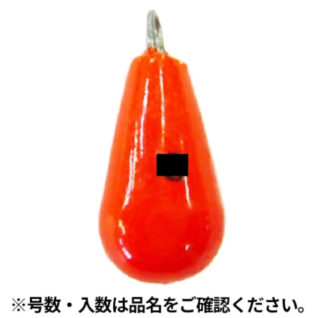 【在庫限り お買い得品】 関門工業(KANMON) カラーオモリ 赤 ナス型 4号【メール便可】