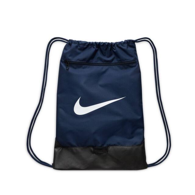 NIKE ナイキ ブラジリア ドローST ジムサック 9.5 18L ミッドナイトネイビー/ブラック/ホワイト DM3978-410