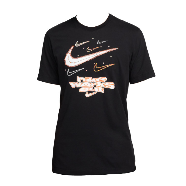 ⚫︎NIKE スムースポリ オープンカラーシャツ XL 刺繍ロゴ ⚫︎NIKE スムースポリ オープンカラーシャツ XL 刺繍ロゴ トップス