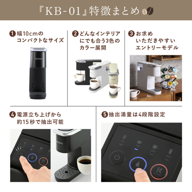 KEURIG キューリグ カプセル式 コーヒーメーカー KB-01 Drink