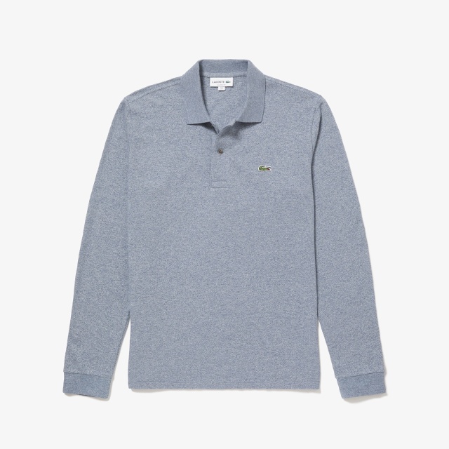 LACOSTE ラコステ 長袖 リブ カラー ポロシャツ 杢糸 L1313LJ