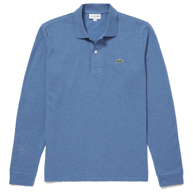 LACOSTE ラコステ 長袖 リブ カラー ポロシャツ 杢糸 L1313LJ