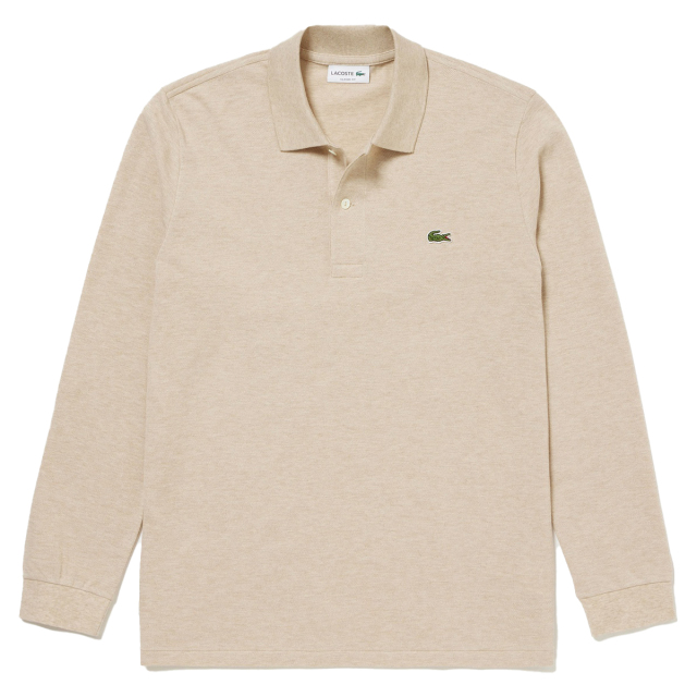 LACOSTE ラコステ 長袖 リブ カラー ポロシャツ 杢糸 L1313LJ