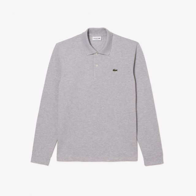 LACOSTE ラコステ 長袖 リブ カラー ポロシャツ 杢糸 L1313LJ