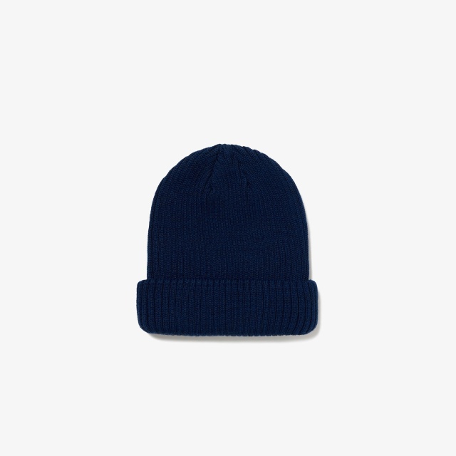 LACOSTE ウールリブニットキャップ RK032J 166 ネイビー