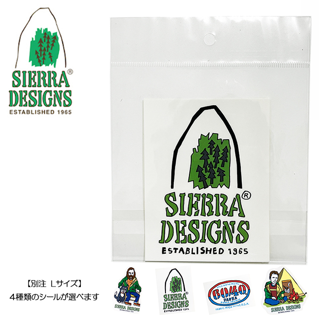 SIERRA DESIGNS シエラデザインズ STICKER ステッカー【別注 Lサイズ】1枚入り