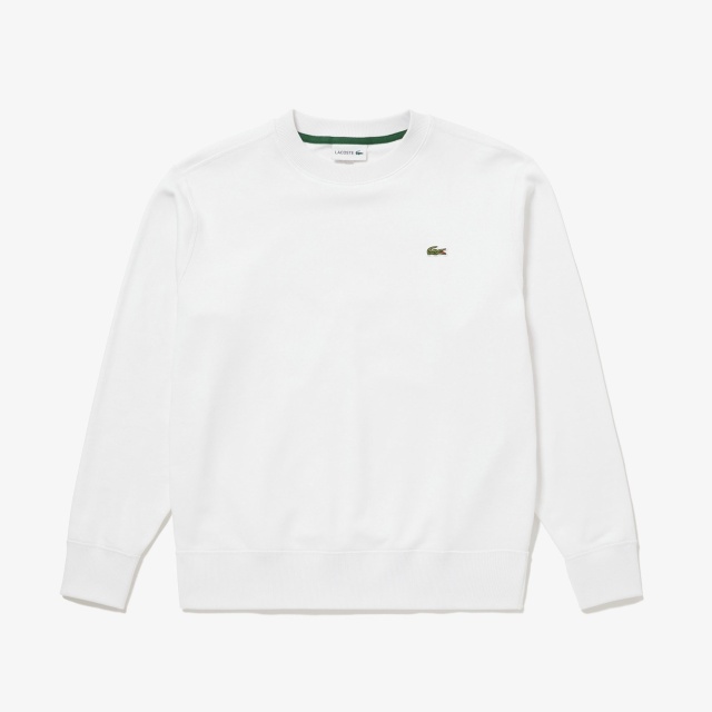 LACOSTE ラコステ プレミアムスウェットクルーネック SH6913/001 ホワイト