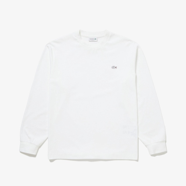 LACOSTE ベーシックロングスリーブTシャツ ( 長袖 ) TH5583/001 ホワイト