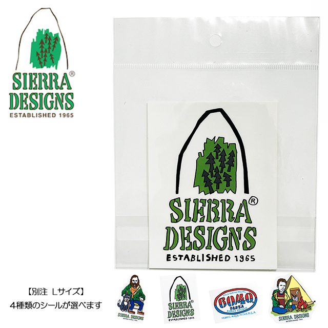 SIERRA DESIGNS シエラデザインズ STICKER ステッカー【別注 Lサイズ】1枚入り
