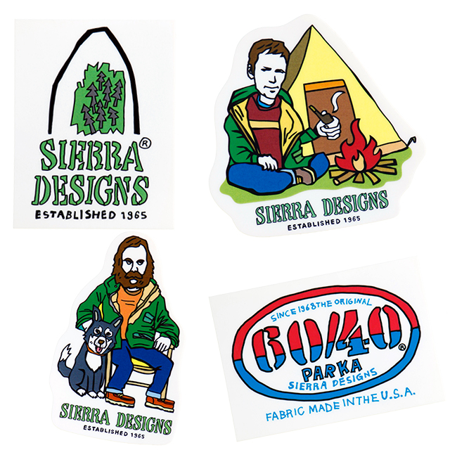 SIERRA DESIGNS シエラデザインズ POP STICKER ステッカー【別注 Lサイズ】4枚セット