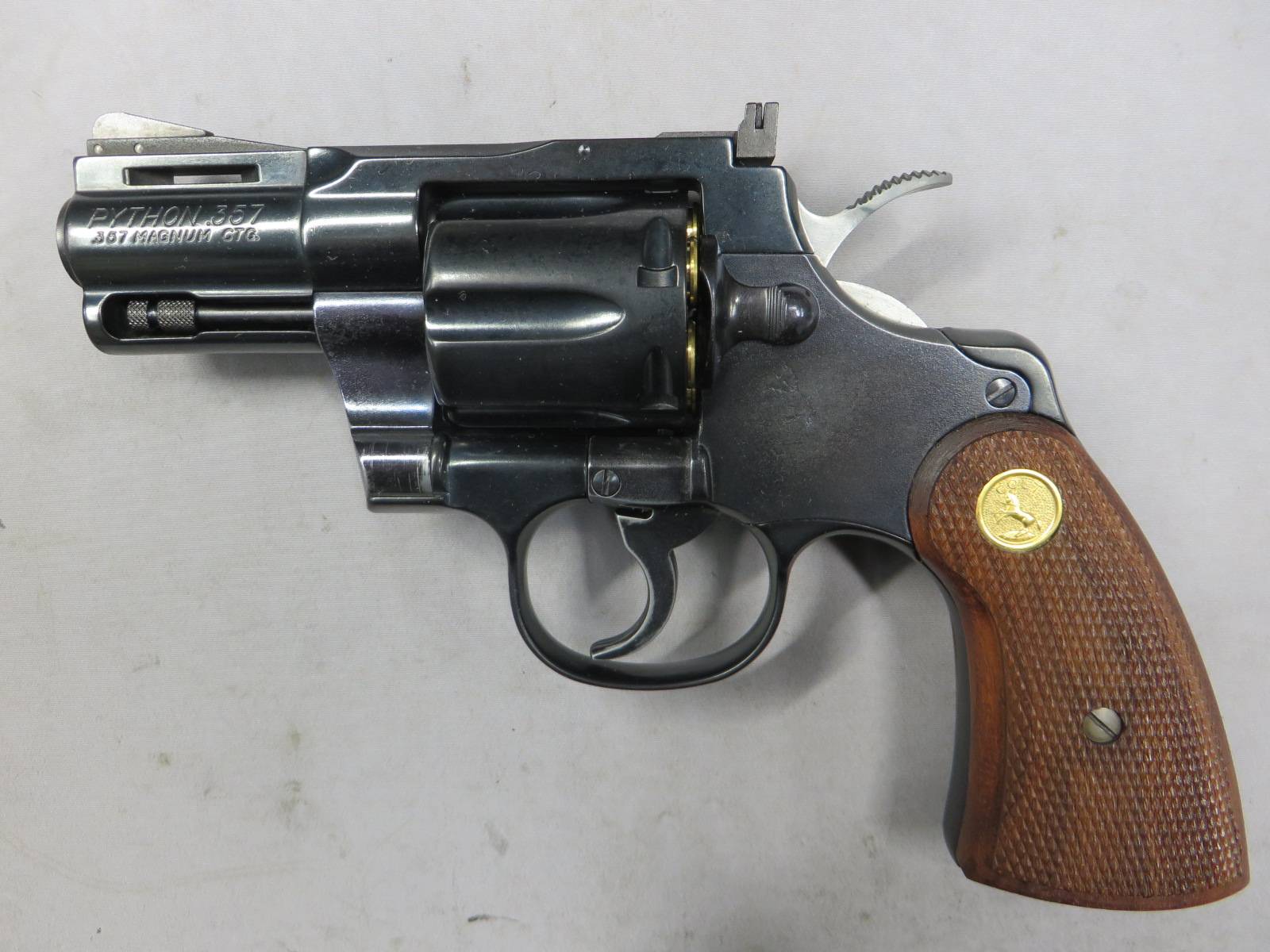 【タナカ】コルトパイソン.357mag 2.5in・ブルーイング・木製グリップ　モデルガン