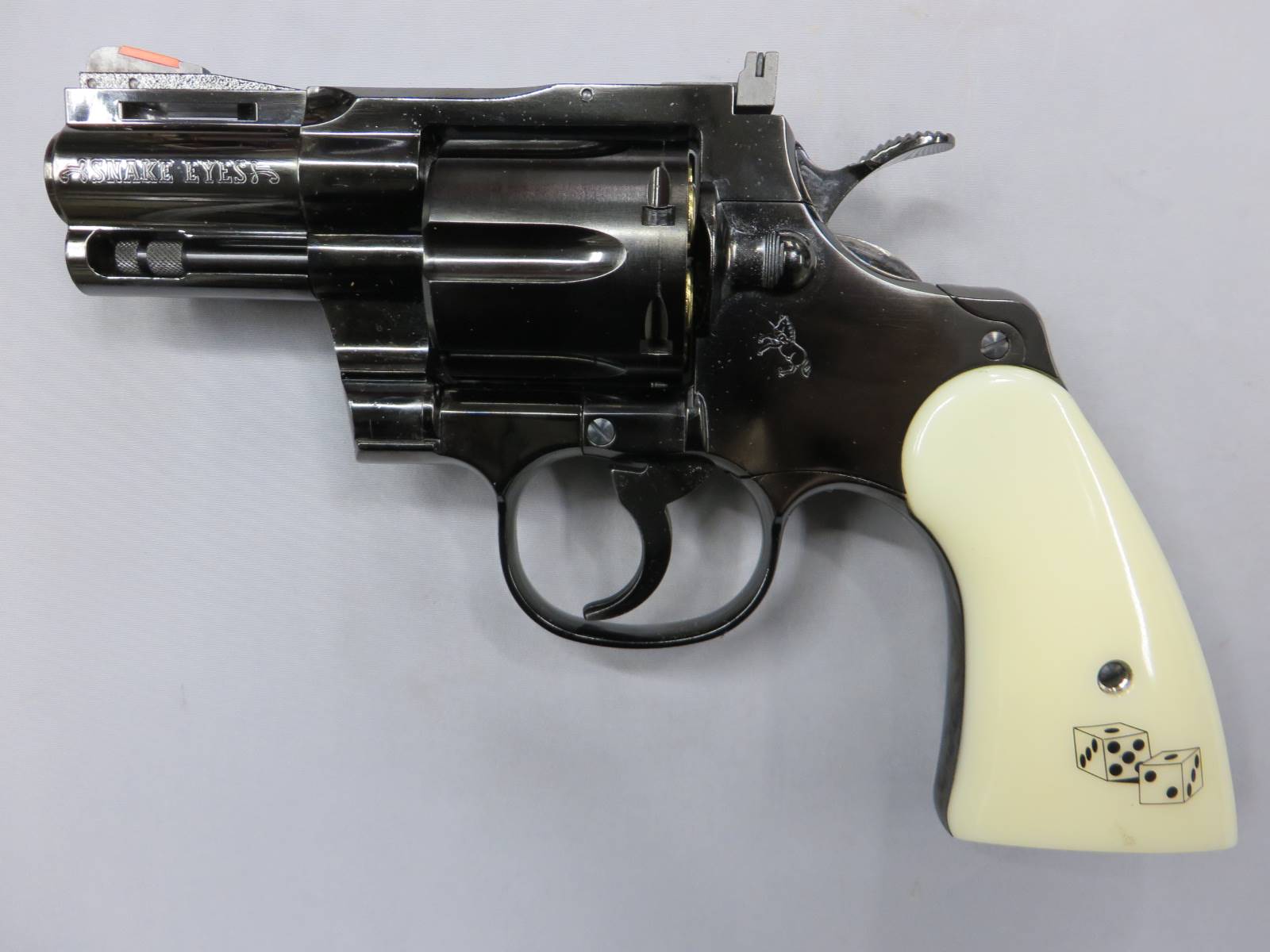 【タナカ】コルト パイソン.357mag 2.5in スネークアイズ スチールフィニッシュ