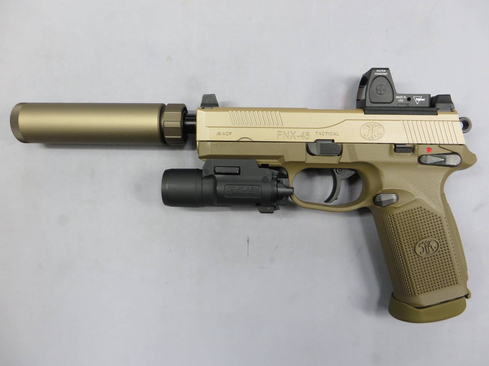 【東京マルイ】FNX-45 タクティカル / ダットサイト・タクティカルサイレンサー・CQフラッシュ