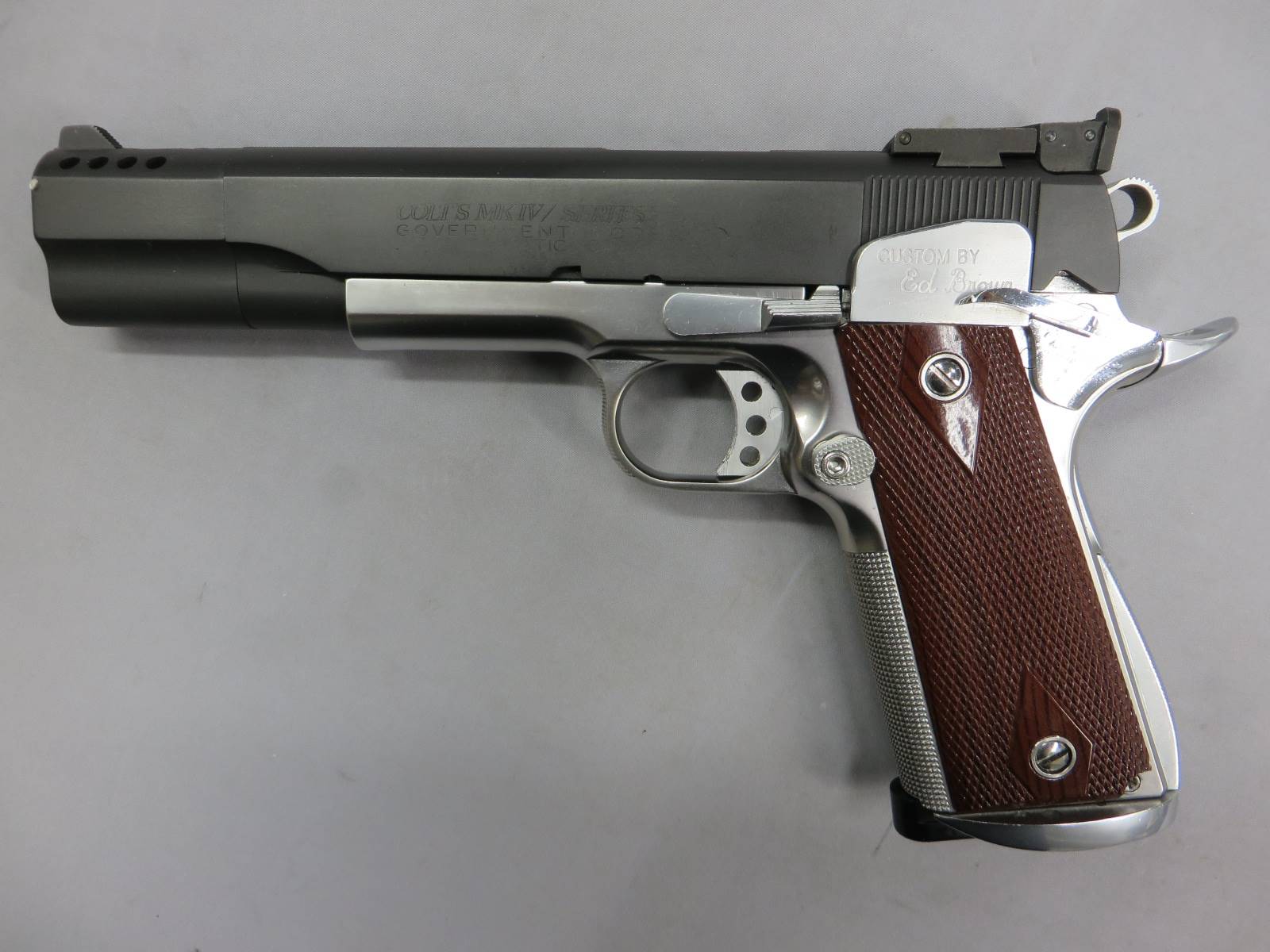 【MGC】BROWN MAXI-COMP フレームシルバー カスタム モデルガン