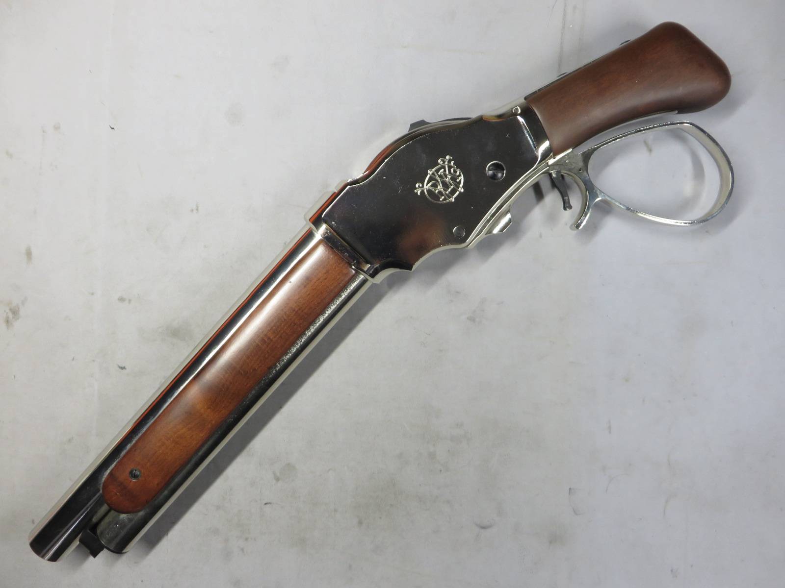 【GoldenEagle】ウィンチェスター M1887 ソードオフ コンパクトワイドレバー SV/RW  ライブカート式 ガス・ショットガン