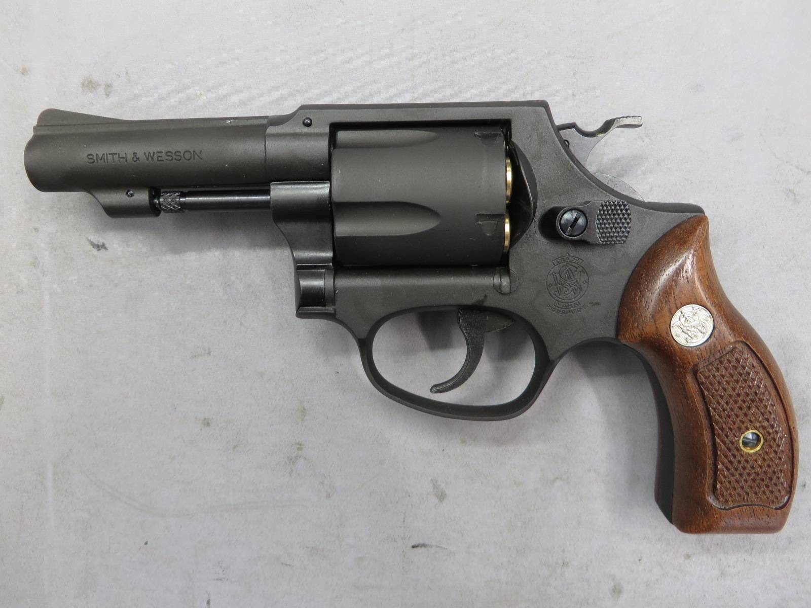 【マルシン】S&W M36 3in ブラック HW 木製サービスグリップ 6ｍｍBB リアルXカート