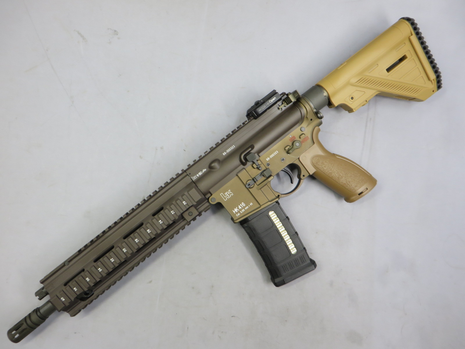 【IRON Airsoft  他】HK416A5 RAL8000（セラコート）MWSガスブロ コンプリート ショップカスタム