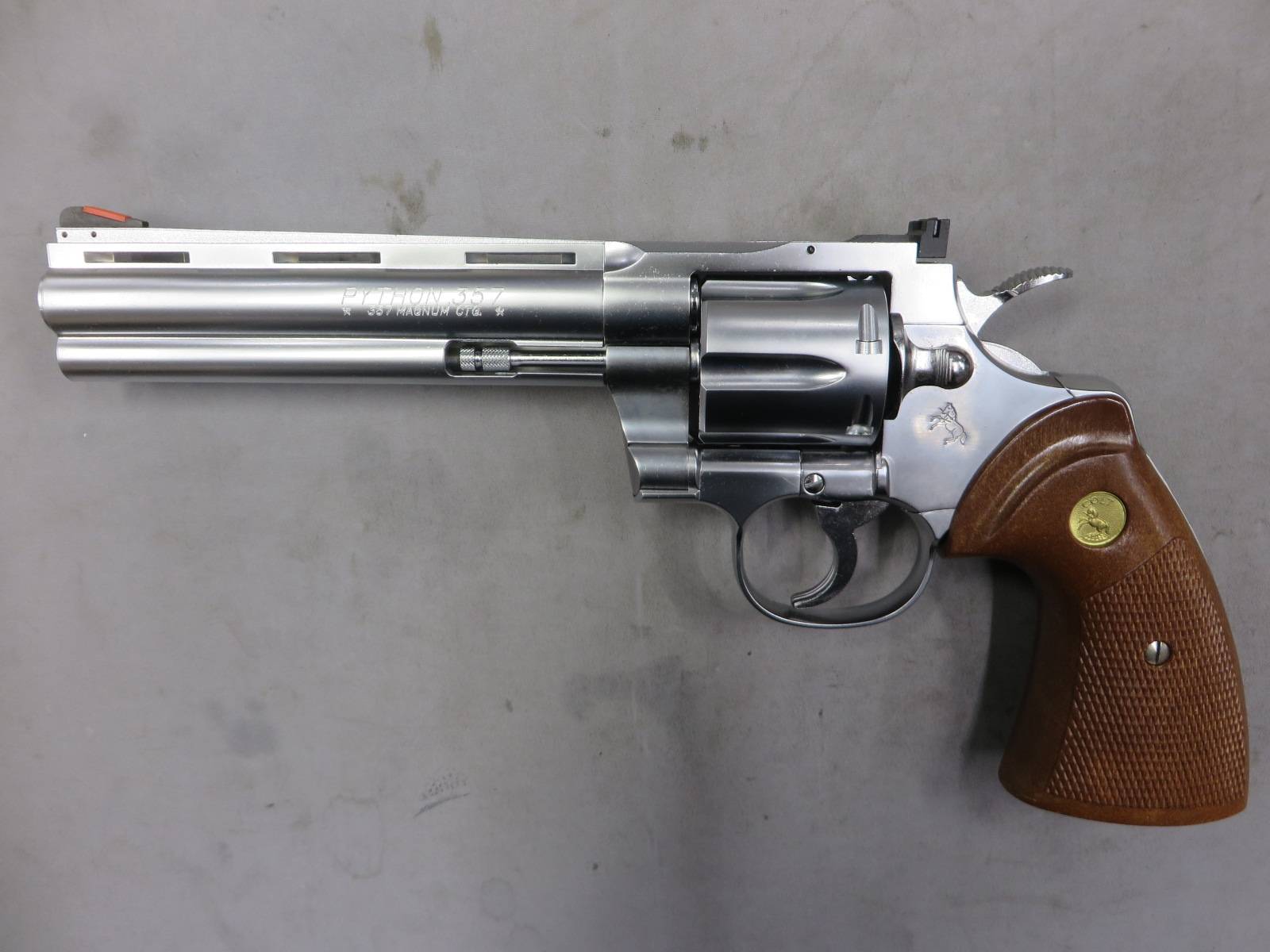 【タナカ】コルトパイソン.357mag 6in R-model ステンレス モデルガン