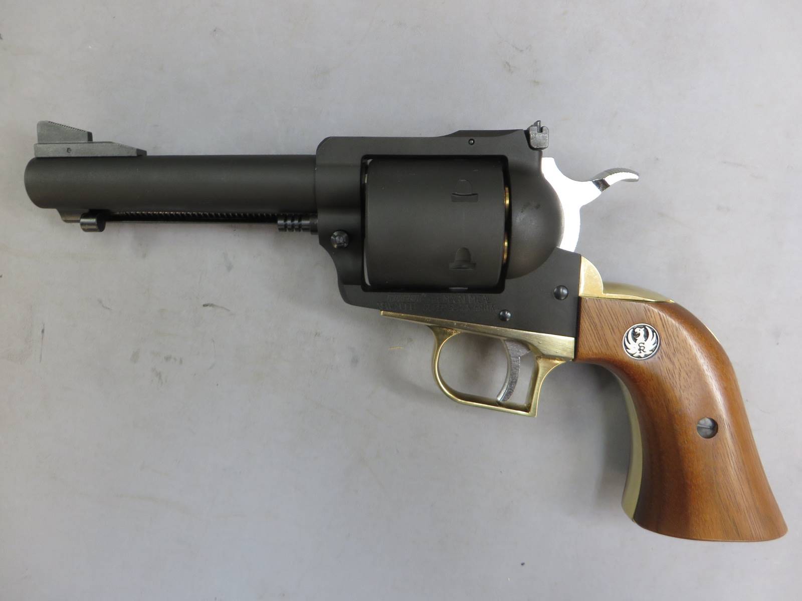 【マルシン】スーパーブラックホーク 4.62in 木製グリップ プレミアムゴールド リアルXカートリッジ