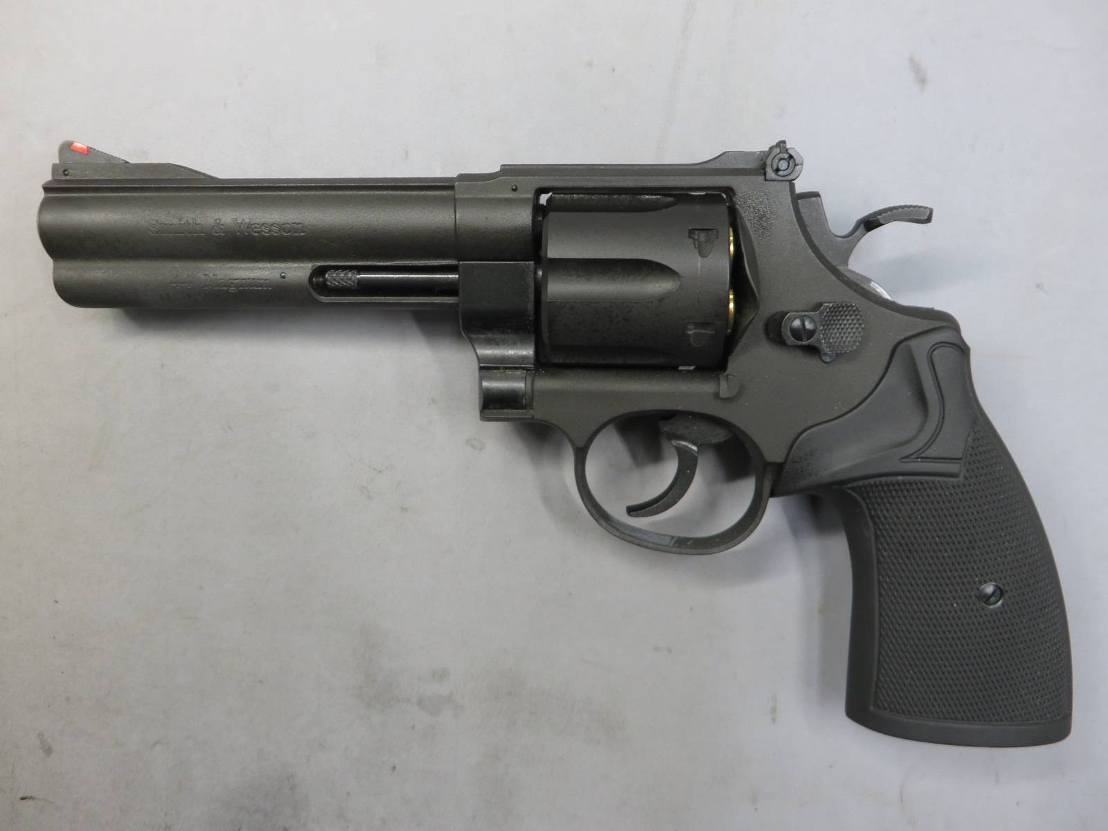 【マルシン】S&W M29 クラシック 5in ブラック HW パックマイヤープラグリップ リアルXカートリッジ