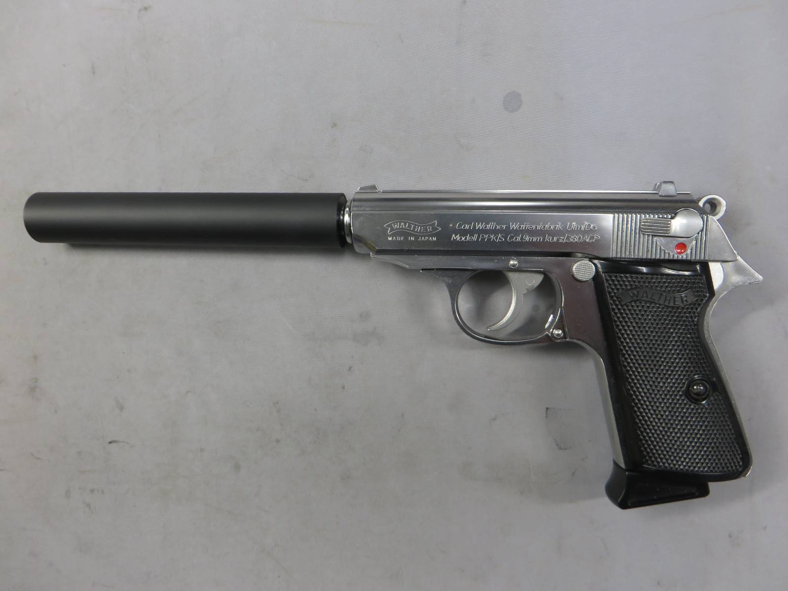 【マルゼン】ワルサー PPK/S ステンレスシルバー ムービープロップシリーズ