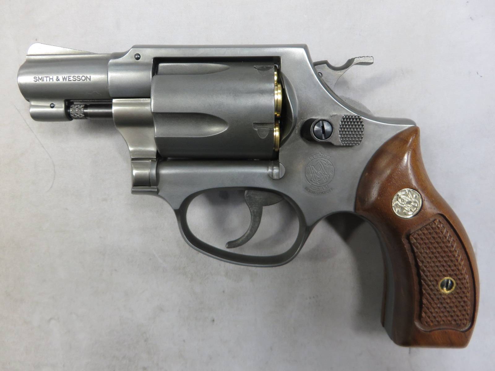 【マルシン】S&W M36 2in ブラック エクセレント HW 木製サービスグリップ 6ｍｍBB リアルXカート